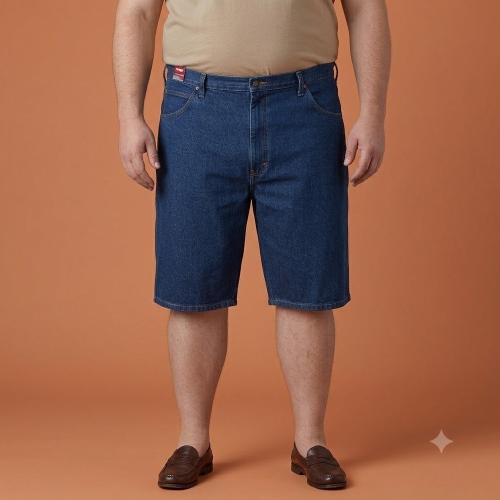 Rustler Denim Shorts Mens 44 Indigo Blue Heavyweight‎ Cotton Regular Fit NWT